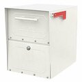 Architectural Mailboxes Oasis Jr. Curbside Locking Mailbox 15x11.5x18 Inch - White AR23197